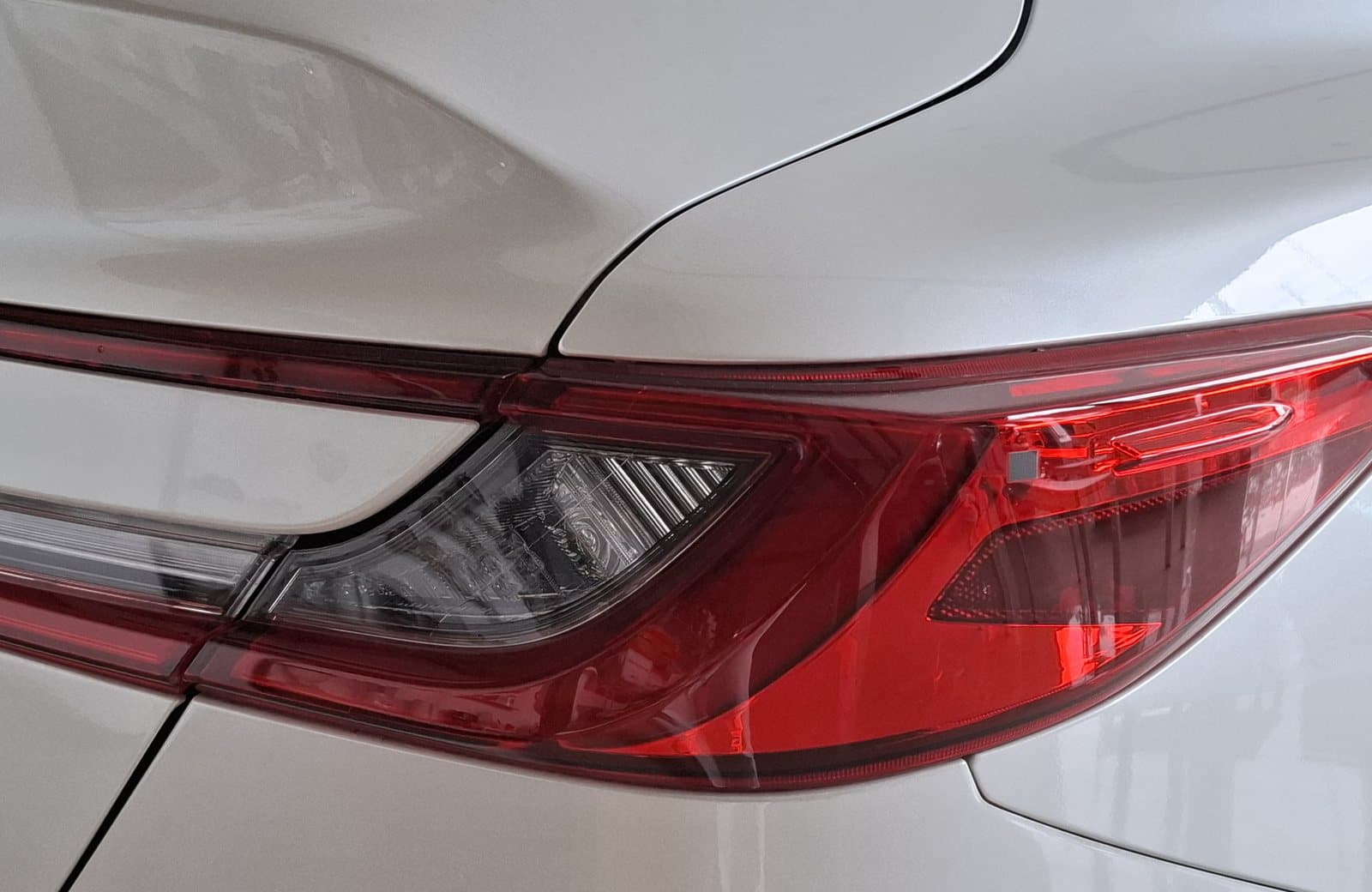 Close-up of a car’s rear light